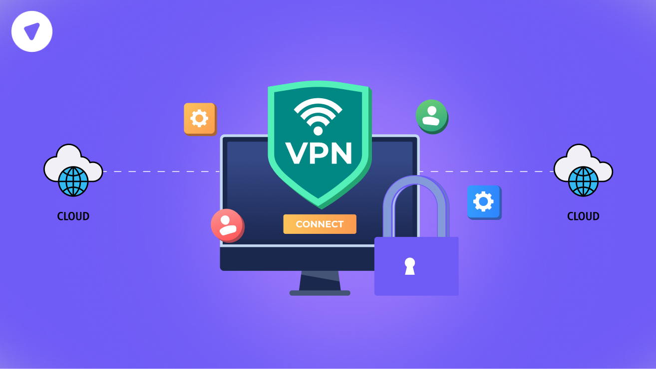 VPN cloud security illustration
