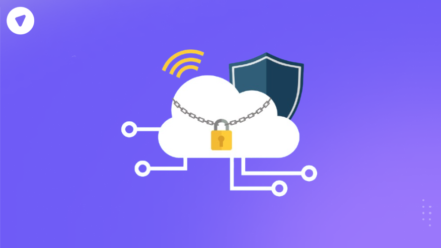 Illustration of cloud data protection using a secure SFTP port behind a firewall and encryption.