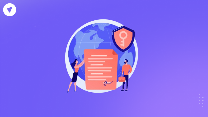 Illustration of global data security agreement representing saas compliance and privacy protection.