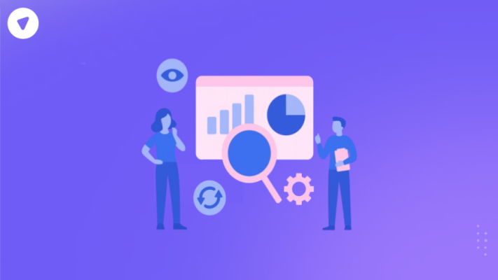 Minimal illustration showing business professionals analyzing charts and graphs to highlight the role of operational intelligence in modern enterprises.