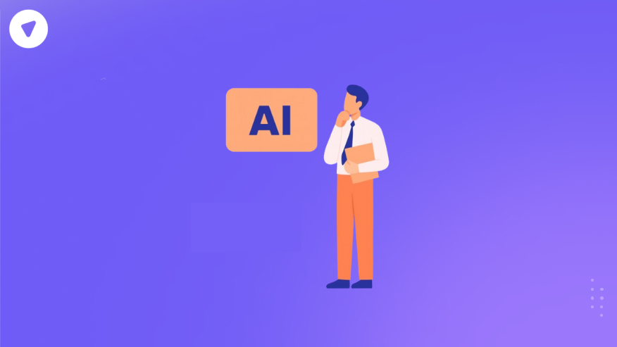 Minimalistic illustration of a decision-maker evaluating Bola AI for business adoption.