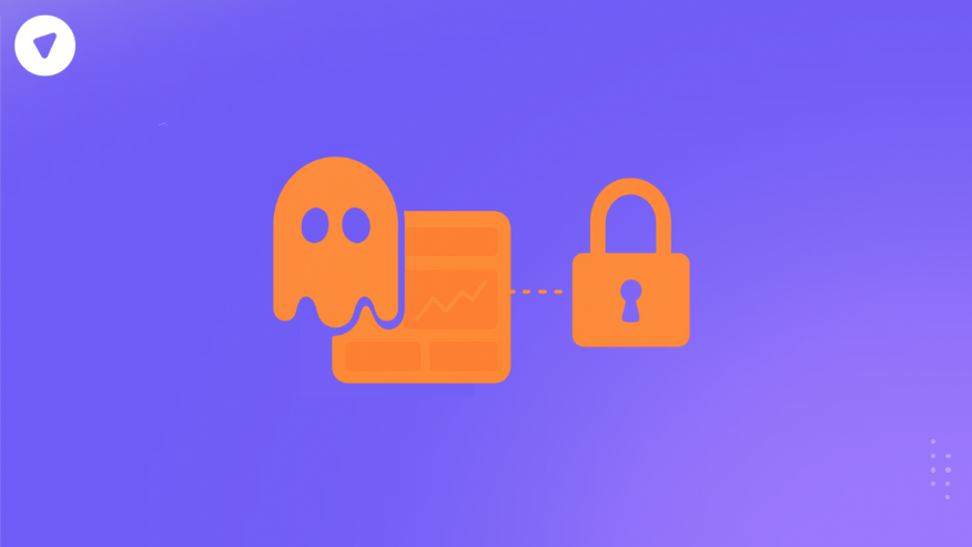 Minimalist illustration showing how cve-2025-4123 haunts self-hosted dashboards, represented by a ghost, a dashboard panel, and a lock icon.