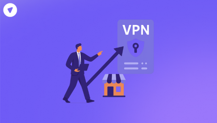 Professional man Projecting VPN Use