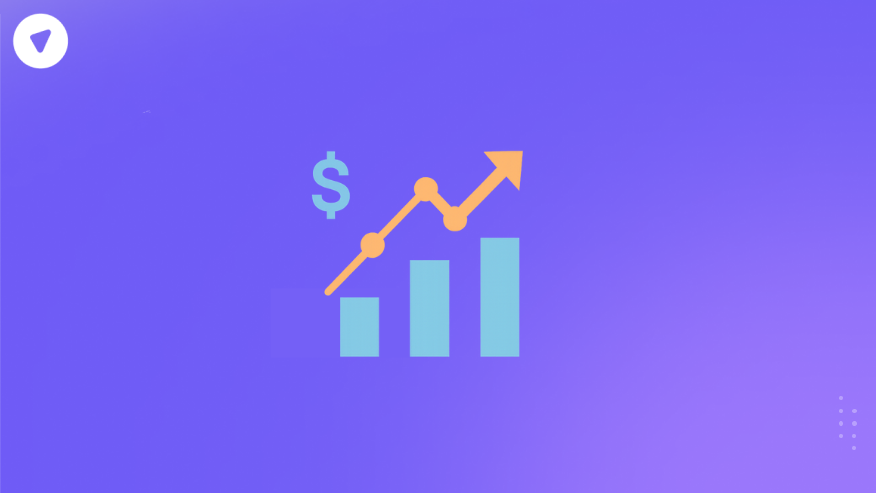 Minimalistic illustration showing rising bar and line chart symbolizing telecom ARPU growth.