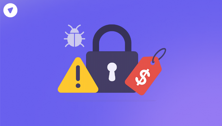 Lock displaying alerts and security concerns