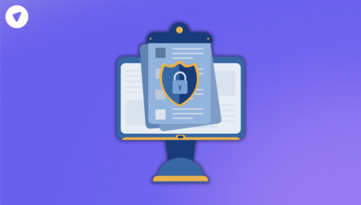 Security lock display before a monitor screen