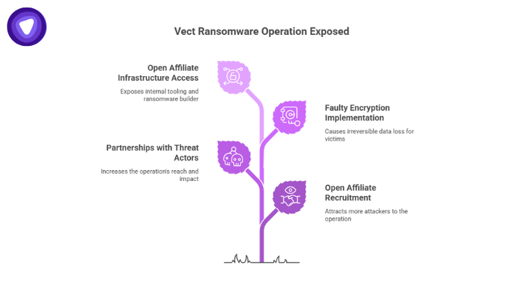 Infographic featuring a purple plant-themed graphic where leaves represent different operational flaws.