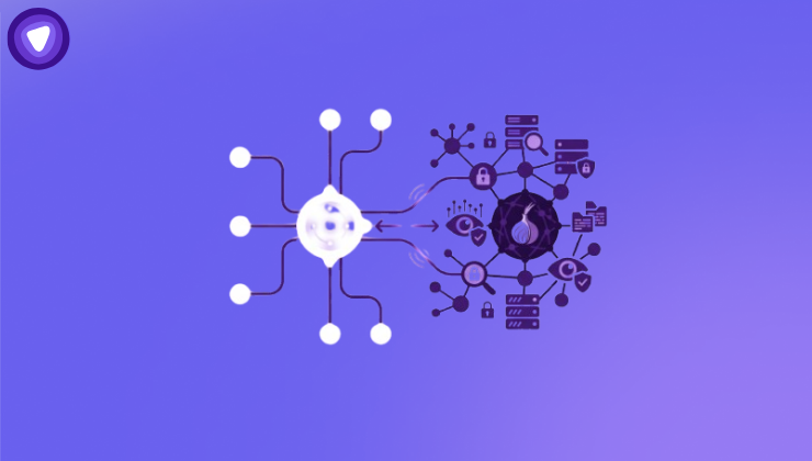 Logo of a blockchain project featuring a stylized design representing technology and innovation.