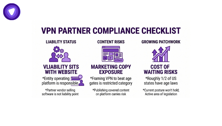 VPN partner compliance checklist outlining requirements and guidelines for partnership adherence.