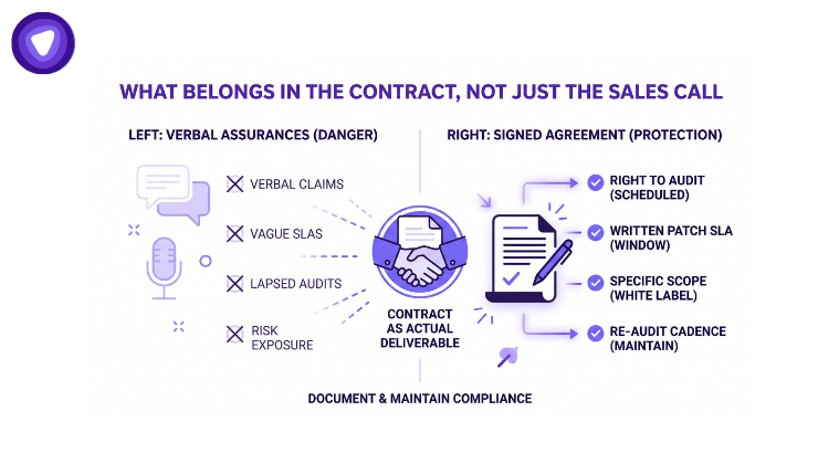 Audit scope document detailing the white label build process and requirements for review and completion.